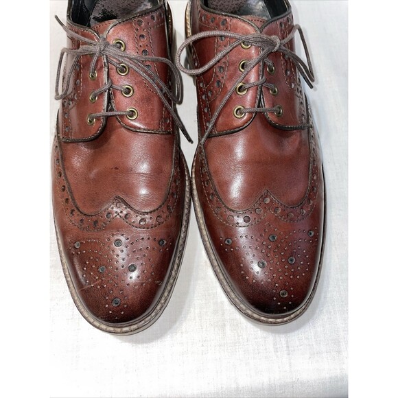 Johnston & Murphy 1850 Dress Oxfords Mens Size 9 M Brown Leather Wingtips Brogue main image 6